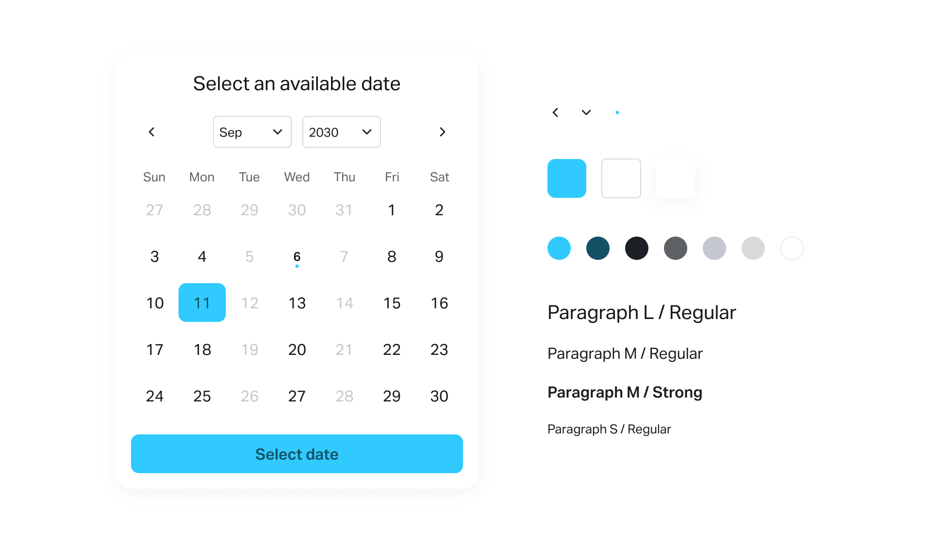 Calendar elements